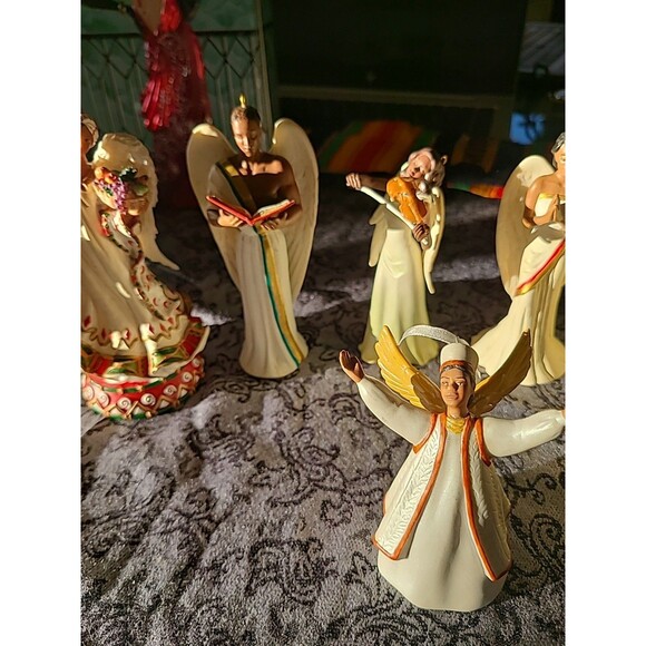 Vintage Hallmark Graceful Angels Ornament Beautiful African American Angel 7pcs - Picture 4 of 14